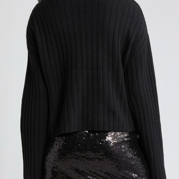 Elegant Black Cowl Neck Sweater - Picture 7 of 7